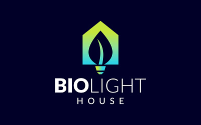 Bio Light House Logo Design green lab