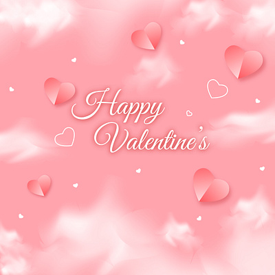 Happy Valentine Background abstract art background banner blue card design illustration logo ui