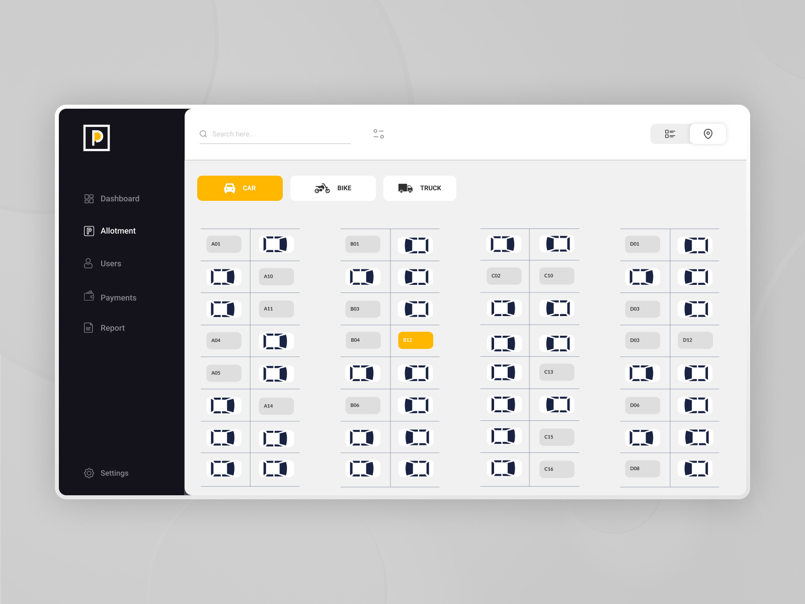 Smart Parking Dashboard car car parking car spot dailyui dashboard dashboard design dashboard ui find find parking location parking parking app parking space smart parking ui ui design ui ux uiux ux ux design