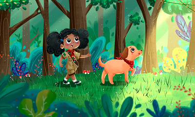 Adventure in the Forest adventure african american author children childrenstorybook design drawing illustration story storybook ui