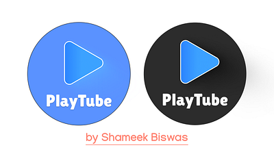 PlayTube - Showcase yourself design graphic design logo shameek biswas ui