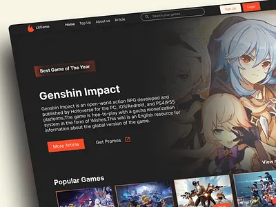 LitGame Website branding design game games interface landing page landingpage product product design service startup ui ux web web design website