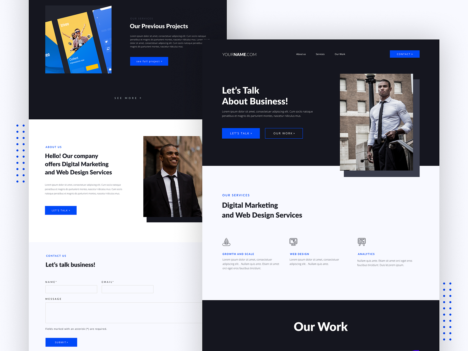 Business Template Landing Page by Tiago Baiao on Dribbble