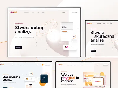 Nanovo — Hero explorations 🚀 3d behance case study concepts digital signage illustration illustrations landing page minimalistic phygital product design ui user interface ux web web design web designer webdesign website