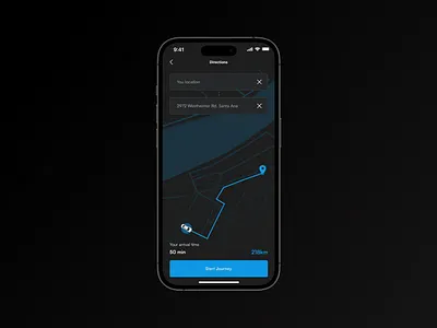 Navigation app (Dark mode) dark mode figma ui uiux