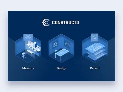 Isometric Illustrations for Constructo Website 3d graphic design illustration isometric website