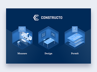 Isometric Illustrations for Constructo Website 3d graphic design illustration isometric website