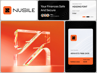 logo Rebranding for "NUSILE" financial company 3d banking branding financial graphic design motion graphics rebranding typography ui