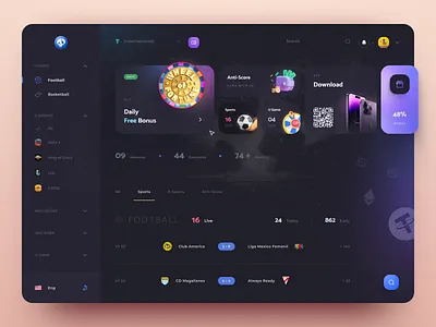 Future Betting Platform / Dashboard app bets betting casino crypto dashboard design e sports future game interface lottery platform sport ui ux web xnnj