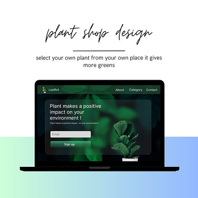 plant shop ui design