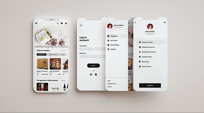 Login Experience of WhiteFox Mobile App branding design elegant minimal premium product packaging ui ux