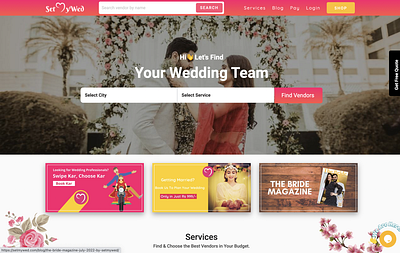 Meet for wedding design ui ux