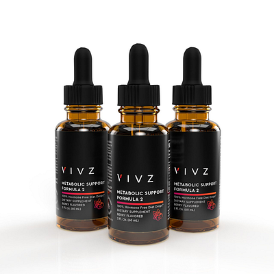 VIVZ Metabolic Support Packaging and Branding branding design elegant label design minimal product packaging ui ux