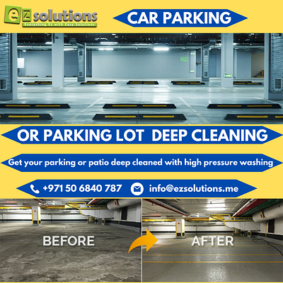 Ez Solutions Car parking or patio cleaning car parking cleaning car parking deep cleaning patio cleaning pavement cleaning