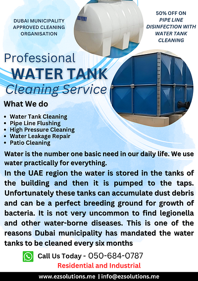 Ez Solution Water Tank Cleaning & Disinfecting domestic tank cleaning overhead tank cleaning potable tank cleaning tank disinfection villa tank cleaning water tank cleaning