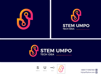 Tech logo, Letter S, Letter U, App logo design app design app icon app logo brand identity brand logo branding business logo creative logo flat logo graphic design icon logo logo idea logo inspiration minimalist logo modern logo motion graphics tech logo ui uiux