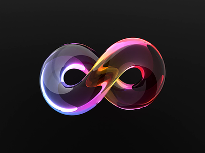 Infinity Shape 3D Animation 3d 3d animation 3dart abstract animation blender glass infinity loop material render shape symbol