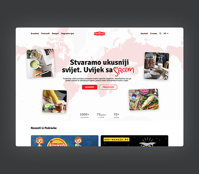 Podravka web design concept food podravka products redesign web web design