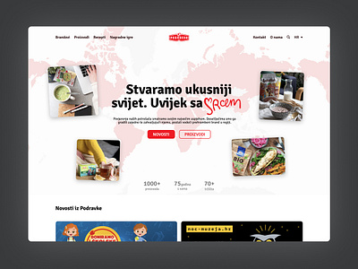 Podravka web design concept food podravka products redesign web web design