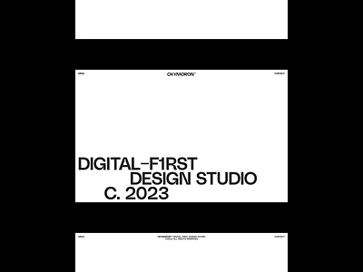 Oxymoron™ Interactions about agency branding design graphic design homepage hover interactions minimal motion graphics navigation showcase studio team typography ui ux webde webdesign website