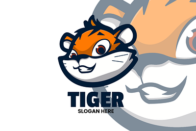 Tiger animal branding cute mascot design graphic design illustration logo vector