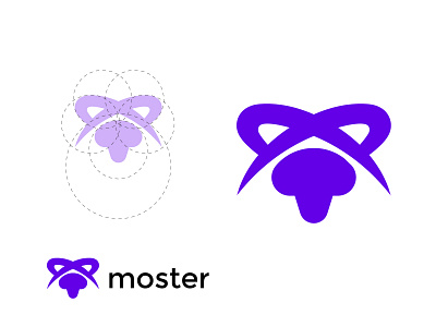 Letter M Moster Logo a b c d e f g h i j k l abstract logo app branding business color company design letter m logo logo designer logos map modern purple sanjidanipu160 shape simple startup technology