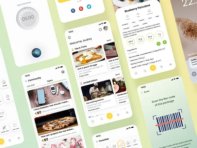 Cooking App animation app branding clean design design figma logo mobile project ui user experience user interface ux