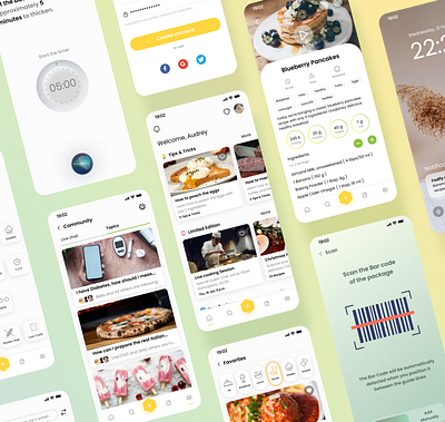 Cooking App animation app branding clean design design figma logo mobile project ui user experience user interface ux