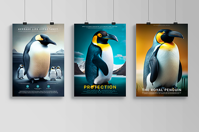 Penguin posters design font poster posters style typography