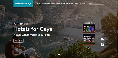 Hotels Directory for gay people graphic design ui