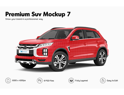 Mitsubishi ASX Mockup car mockup car wrap mitsubishi mockup vehicle mockup vehicle wrap wrapping