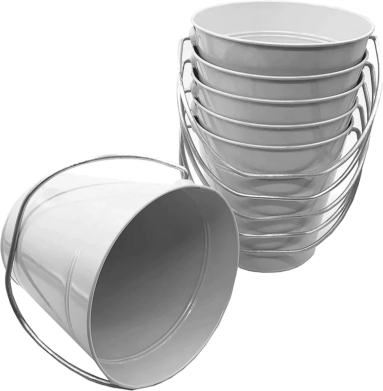 Find Just The White Metal Bucket You Are Looking For! by Italia Gifts ...