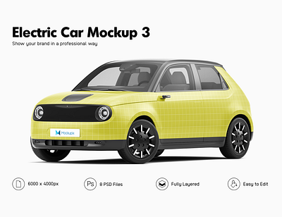 Honda E Mockup car template electric honda e vehicle mockup vehicle wrap wrap wrapping