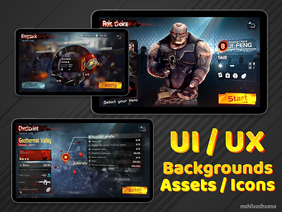 Game UI game art game design game ui game ux graphic design ui