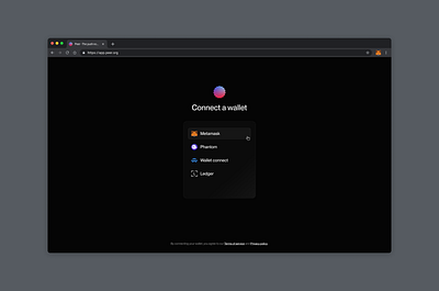 Peer – Opt-in Notification system(Connect wallet) blockchain design interface ui web app web3