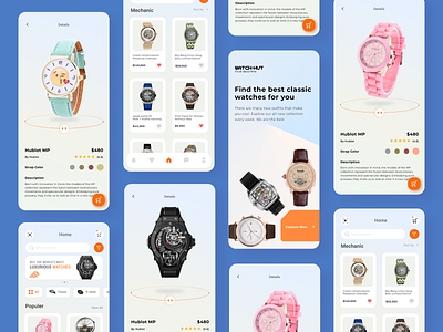 Experience Timeless Elegance with Our Watch Mobile UI Design clean ui designinspiration mobile watch shpo simple design ui ui design userexperience ux watch white and clean