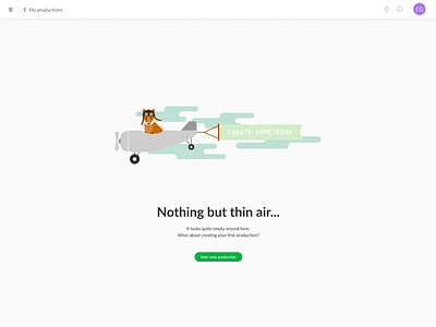 Nothing but thin air... empty state illustration onboarding saas ui