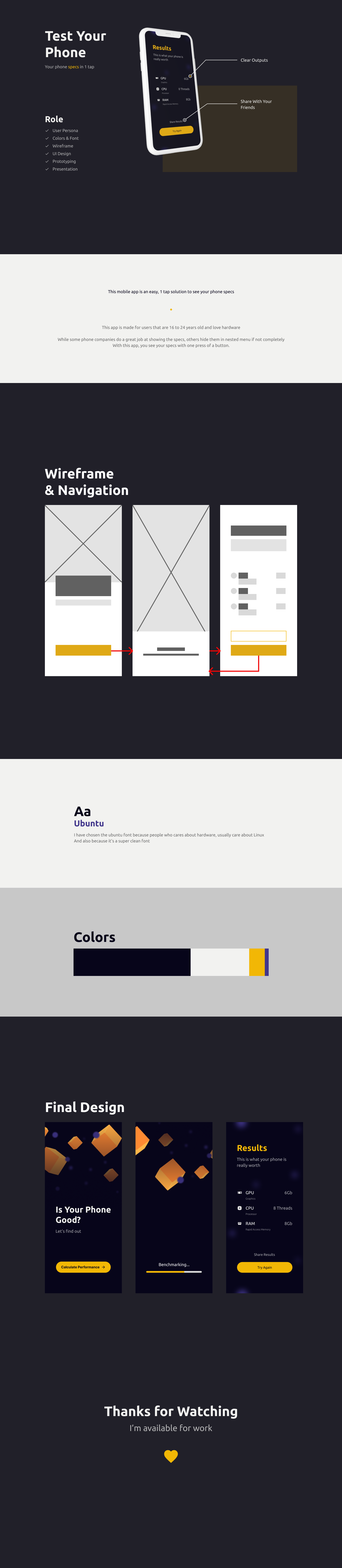 Phone Hardware Mobile App Design app benchmark design figma hardware mobile performance ui ux