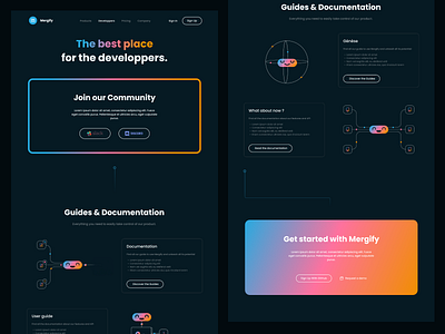 Mergify ✱ Landing page landing page merging code placeholder saas ui ux workflow automation