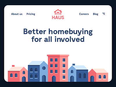 Haus banner branding home houses illustration landing page logo ui web design website