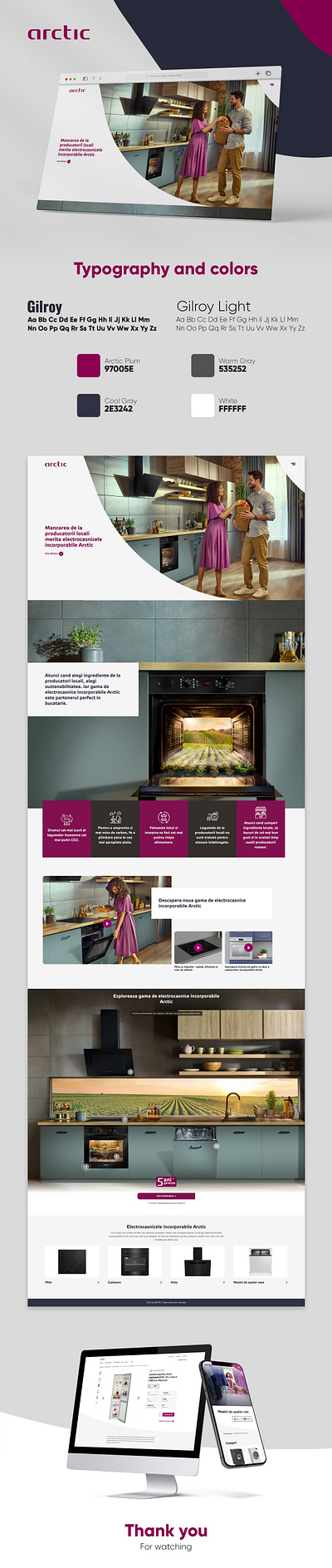 Arctic - household appliance manufacturer design ui uiux design ux web design