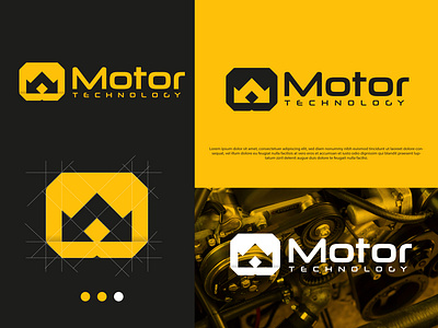 Motor Technology logo design best logo branding colourful logo creative design graphic design logo logo mark m letter logo m logo machanic machanic parts company logo mechanic logo modern motor company motor technology logo design quick repair logo symbol technology logo