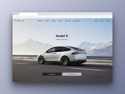 Tesla Landing Page Clone - Plus Added Micro-Interactions! carui designchallenge designclone designtrends interactivedesign landingpagedesign microinteractions teslaui uianimation uibuttons uiinspiration uxdesign webdesign