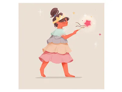 Princess babygirl character childrensbook editorial illustration princess