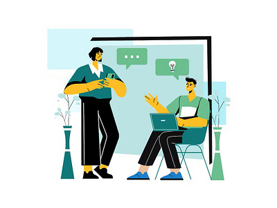 Teamwork 2d businessgrowth entrepreneurship flat illustration innovation man people smallbusiness startupideas startupmindset techstartup woman