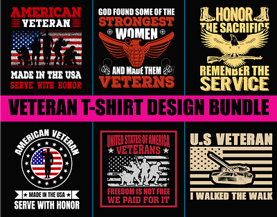 VETERAN T-SHIRT BUNDLE . creative design element graphic design grunge illustration text typography vector veteran