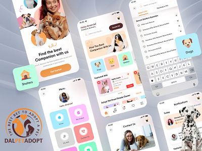 Pet Adoption Mobile App Design adoption app design design mobile mobile app pet adoption pets shelter ui design