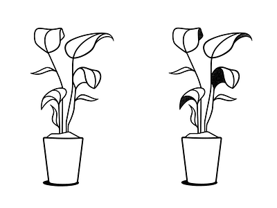 🌿 black black and white cartoon character design comic design drawing home illustration line minimal monochrome plant plants procreate product design simple ui ux web design