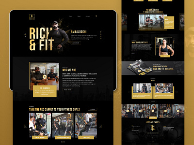 Rich & Fit | Web design | UI/UX design branding design graphic design illustration logo design web design web development