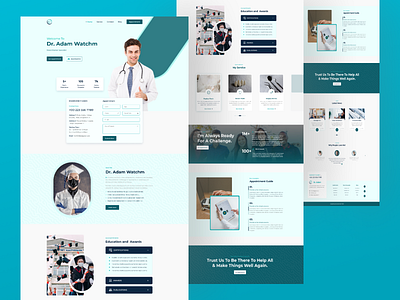 Doctor Protfolio. V-01 doctor doctor protfolio doctor service medicel medicel service protfolio service ui design uiux uiux design ux design web design